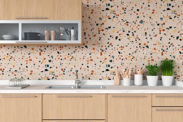Cerámica de colores en la cocina 
